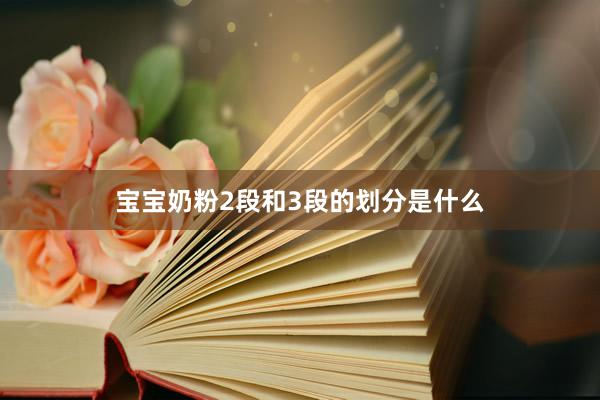 宝宝奶粉2段和3段的划分是什么