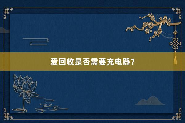 爱回收是否需要充电器？