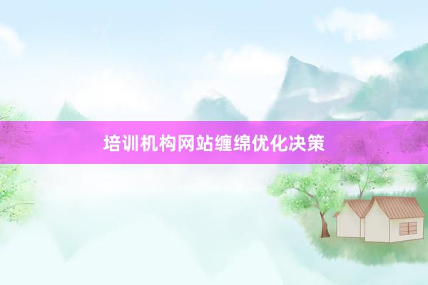 培训机构网站缠绵优化决策